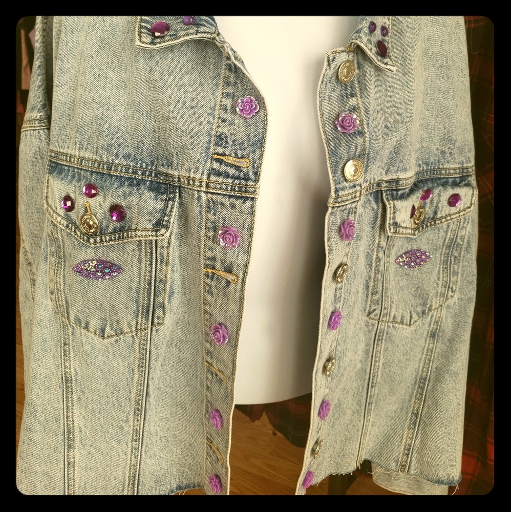 Embellished denim jacket